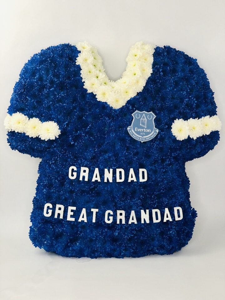 Everton Football Shirt Funeral Tribute